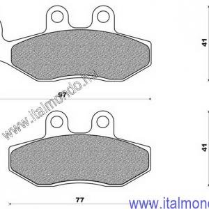 fékbetét FX-FXR-BEVERLY-X8-X9-FLY HENG TONG BRENTA