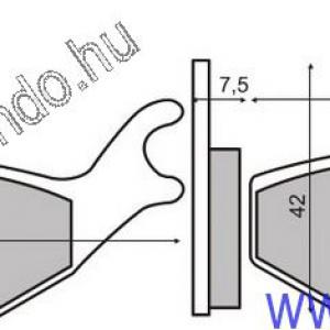 fékbetét MILLENIUM 125-150 hátsó RMS