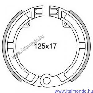 fékpofa VESPA PK 50 XL-ET3 D=125x17 ET3 50-125 els RMS