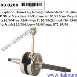 főtengely TYPHOON-NRG Racing polírozott hajtókar RMS