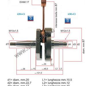 főtengely VESPA 50-PK 50 I széria erősített CIF