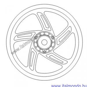 kerék hátsó ATLANTIC 125-200-250 2003-08 ezüst GRIMECA