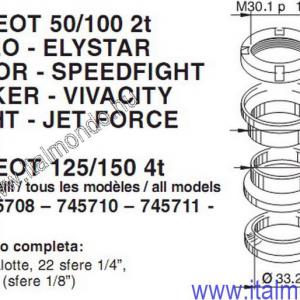 kormánycsapágy PEUGEOT 50-125-150 ex3980 BUZZETTI