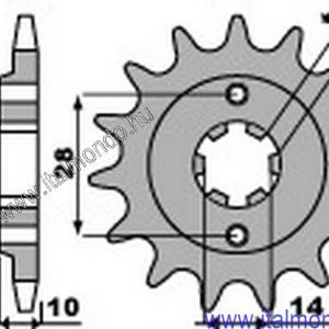 lánckerék első DERBI SENDA-GAS P.B.R.