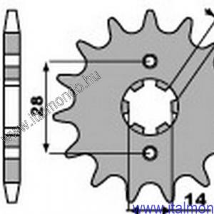 lánckerék első DERBI SENDA-GP1 2000- P.B.R.