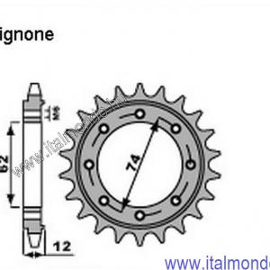 lánckerék első GILERA GP 800 P.B.R.