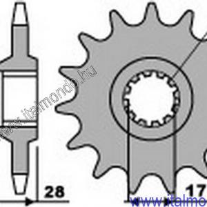 lánckerék első GILERA KK-KZ-RV-RX 125 P.B.R.