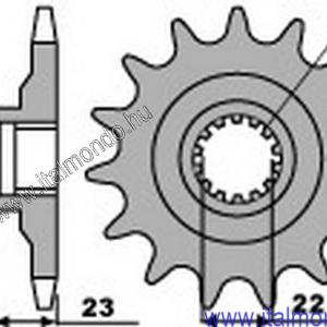 lánckerék első GILERA XRT-RC 600-ER 350 P.B.R.