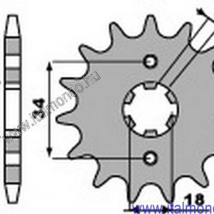 lánckerék első HONDA CB-CG-XL 125 P.B.R.