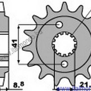 lánckerék első HONDA XR 600-POLARIS 500 P.B.R.