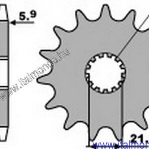 lánckerék első KAWA KLX 250-YZ450-RS 250 P.B.R.