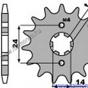 lánckerék első PIAGGIO-DERBI 2006-2007 P.B.R.