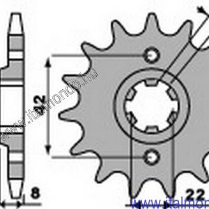 lánckerék első XL-XR-CB 250-XL-XR-NX 600 P.B.R.