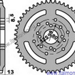 lánckerék hátsó DERBI FENIX-SENDA-CLASSIC P.B.R.