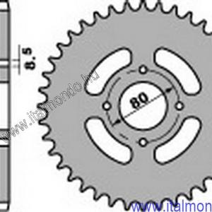 lánckerék hátsó YAMAHA DT 100 P.B.R.