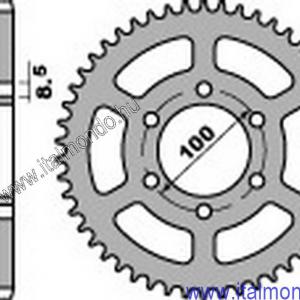 lánckerék hátsó YAMAHA YZF-R 125 2008-2013 P.B.R.