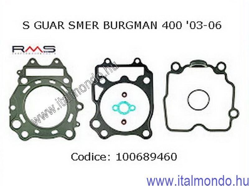 tömítésgarnitúra BURGMAN 400 '03-06 fej RMS
