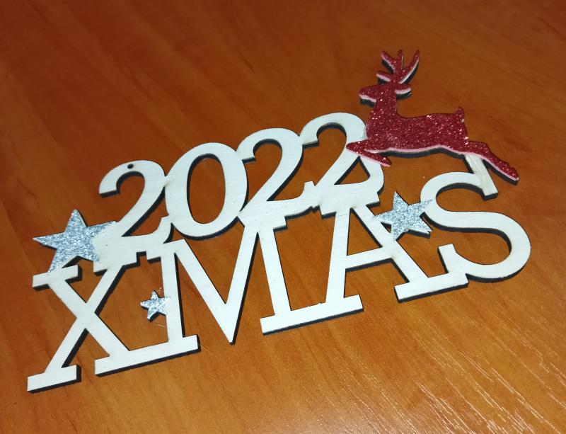 Karácsonyi függő felirat, 2022XMAS