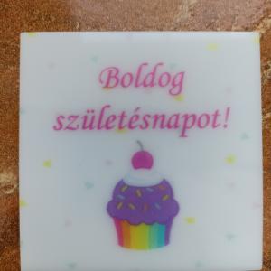 Hűtőmágnes Boldog születésnapot,Boldog névnapot