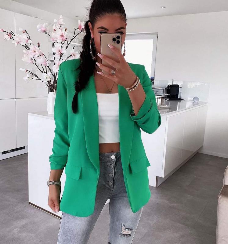 Denisa Húzott újjú női Zakó