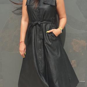 Linett Hosszú Műbőr Ruha