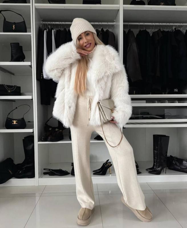 Faux Fur Coat Müszőrme Bunda