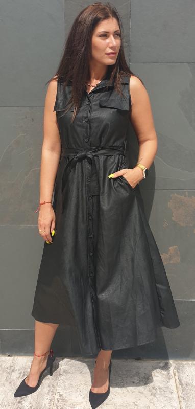 Linett Hosszú Műbőr Ruha