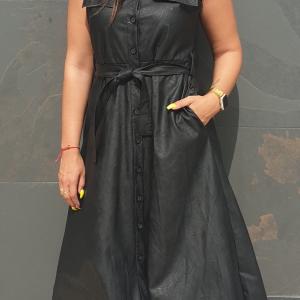 Linett Hosszú Műbőr Ruha