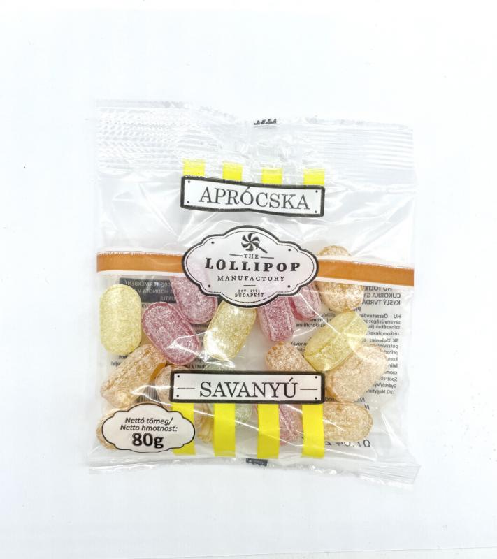 Aprócska 80g Töltetlen Savanyúcukorka