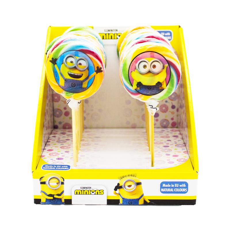 Minions hurrikán nyalóka szivárvány 35g kínálóban