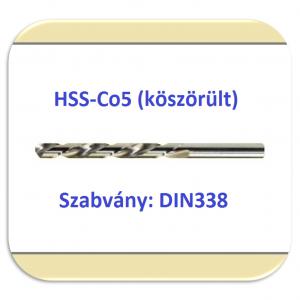 500 Rövid csigafúró HSS-Co5 (kobaltos)