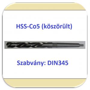 Kúposszárú csigafúró HSS-Co5 DIN345