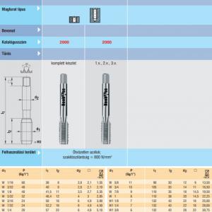 2000 Kézi menetfúró W 1/2-12 DIN351 HSS