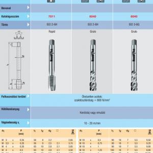6040/78 Gépi menetfúró M18x1.5 DIN376 40° 6H vaporizált