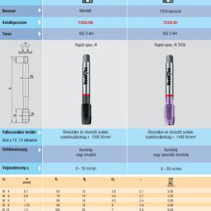 7255/81 Gépi menetfúró M12 DIN376 TICN 6H