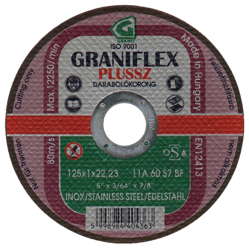 Graniflex Plussz 125x6,5 tisztítókorong (Fémek/Inox)