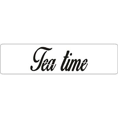 3D stencil, 'Tea time'. Mérete: 50x195x1 mm.