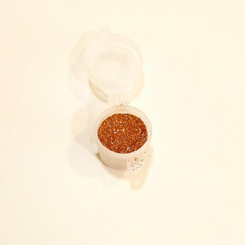 Aprószemű glitterpor, rosegold, 3 ml