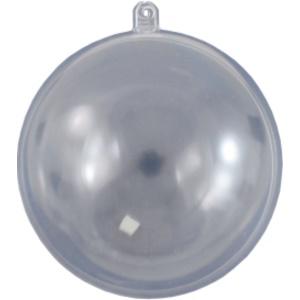 Átlátszó akril gömb, három részes. Átmérő: 8 cm