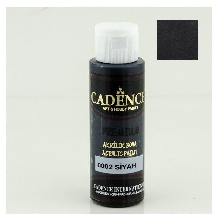 Cadence Premium akril festék, 70 ml, fekete