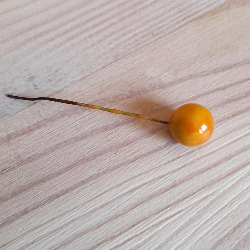 Drótos bogyó narancs mix, mérete: 1 cm