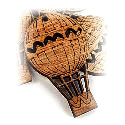 Fa hőlégballon, mérete: 50x30 mm
