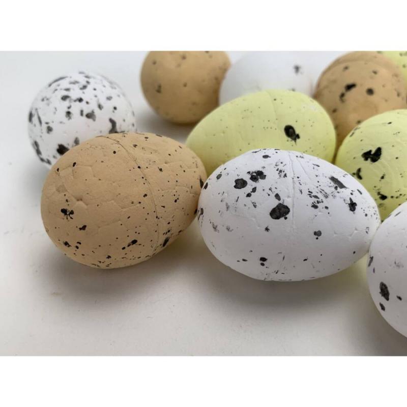 Festett polisztirol tojás, mérete: 2x3 cm,  6 db/cs