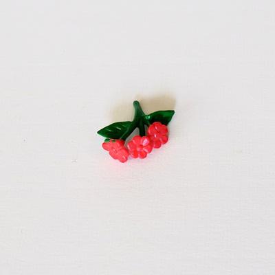 Mini poly virágcsokor, piros. Mérete: 20mm.
