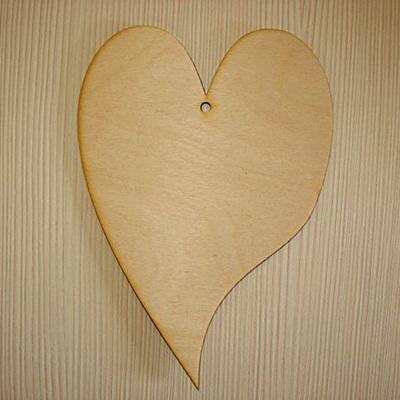 Natúr fa francia szív, mérete: 14x20 cm