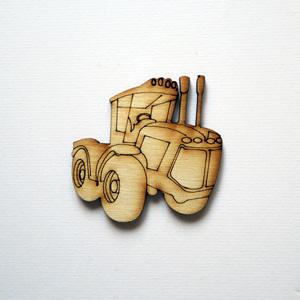 Natúr fa traktor, mérete: 6x6 cm