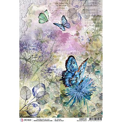 Rizspapír – Blue butterfly