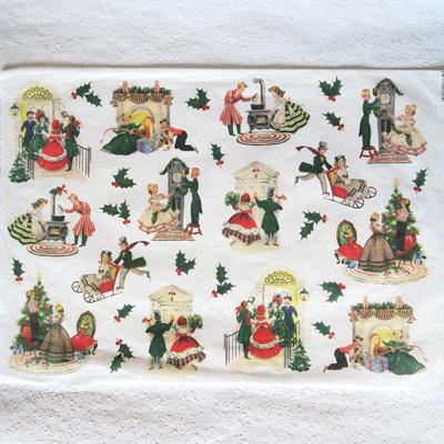 Rizspapír – vintage karácsonyi képek, mérete: 34x50 cm