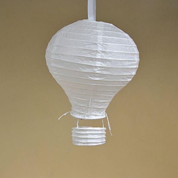 Rizspapír léghajó forma, lámpabúra. Átmérő: 15 cm