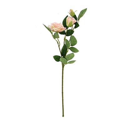 Rózsa, halvány rózsaszín, 3 virág / cs. Virágméretek: 55mm, 45mm, 10 mm. Hossza: 21cm